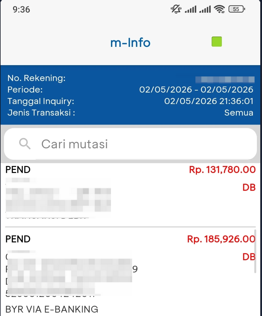 Bukti Transfer Customer 5